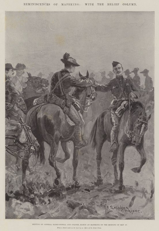 Reminiscências de Mafeking, com a coluna Relief de Henry Charles Seppings Wright