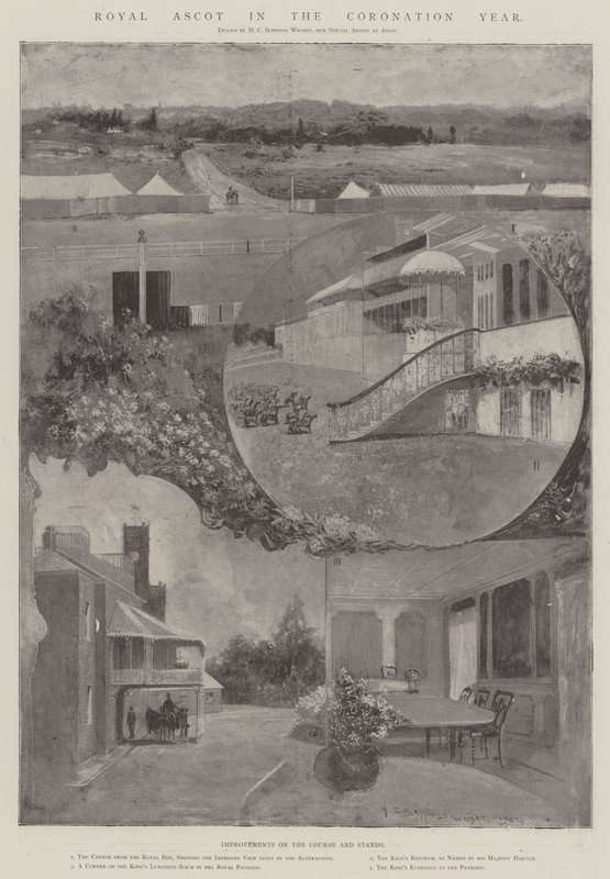 Ascot real no ano da coroação de Henry Charles Seppings Wright