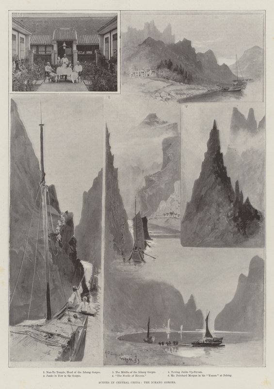 Cenas na China Central, as Gargantas do Ichang de Henry Charles Seppings Wright