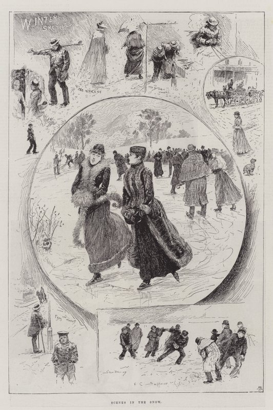 Cenas na neve de Henry Charles Seppings Wright