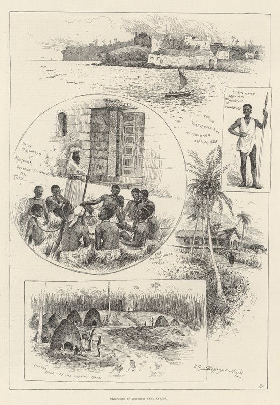 Esboços na África Oriental Britânica de Henry Charles Seppings Wright