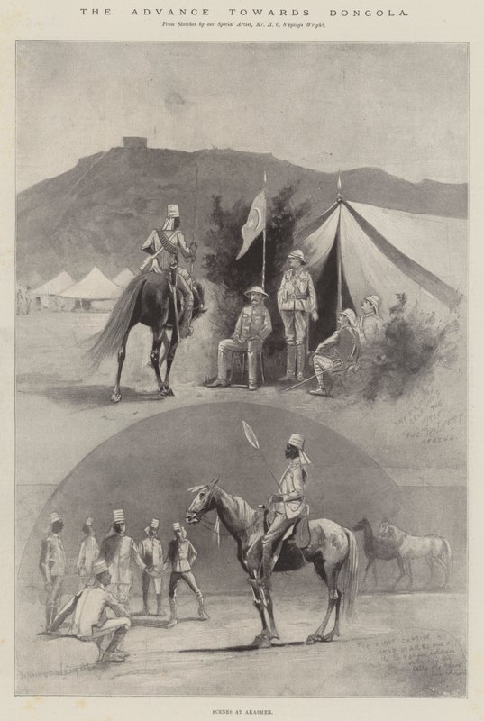 O avanço em direção a Dongola, cenas em Akasheh de Henry Charles Seppings Wright