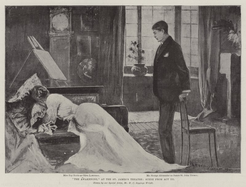 O Despertar, no St James&39;s Theatre, Cena do Ato III de Henry Charles Seppings Wright