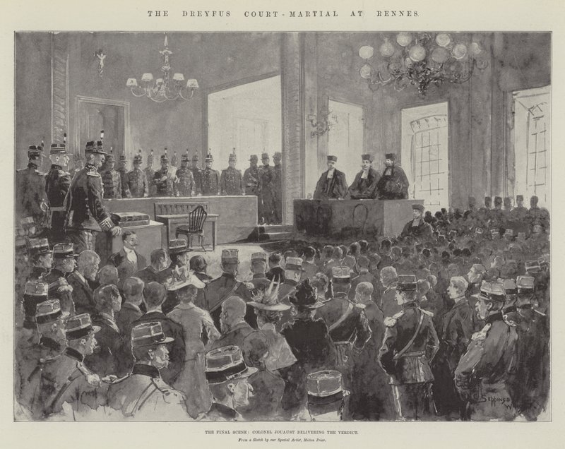 O Dreyfus Court-Martial em Rennes de Henry Charles Seppings Wright