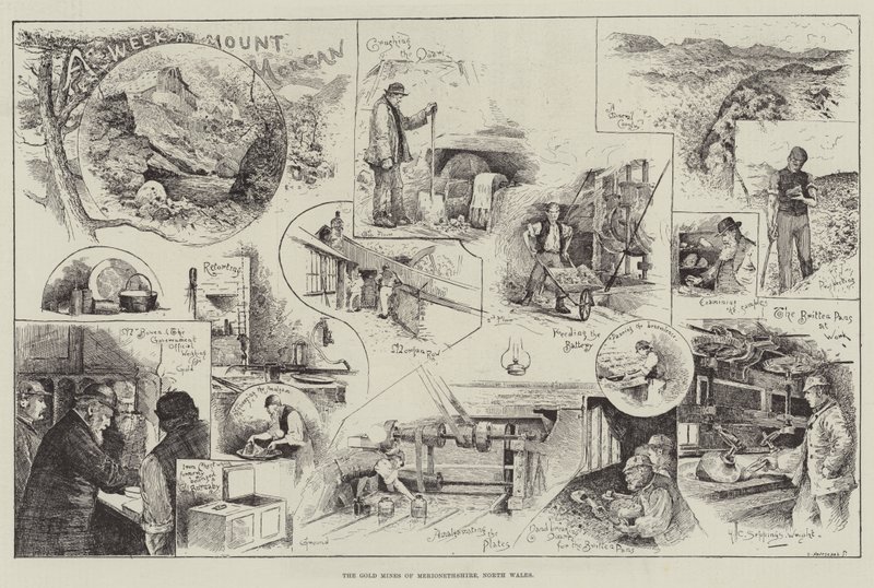 As minas de ouro de Merionethshire, norte do País de Gales de Henry Charles Seppings Wright