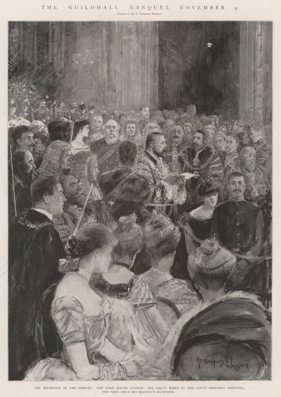 The Guildhall Banquet, 9 de novembro de Henry Charles Seppings Wright