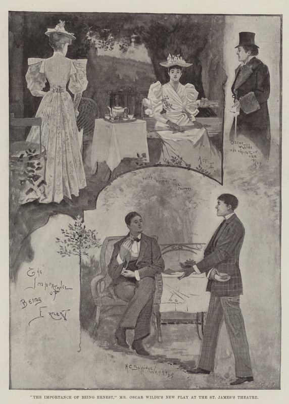 A importância de ser Ernest, a nova peça de Oscar Wilde no St James&39;s Theatre de Henry Charles Seppings Wright