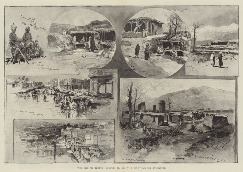 A ascensão indiana, esboços na fronteira noroeste de Henry Charles Seppings Wright