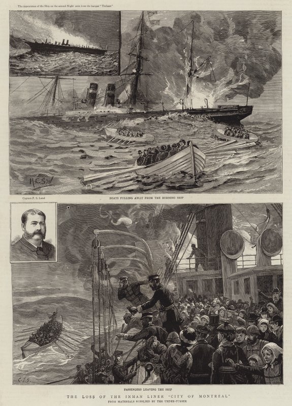 A Perda do Inman Liner City of Montreal de Henry Charles Seppings Wright