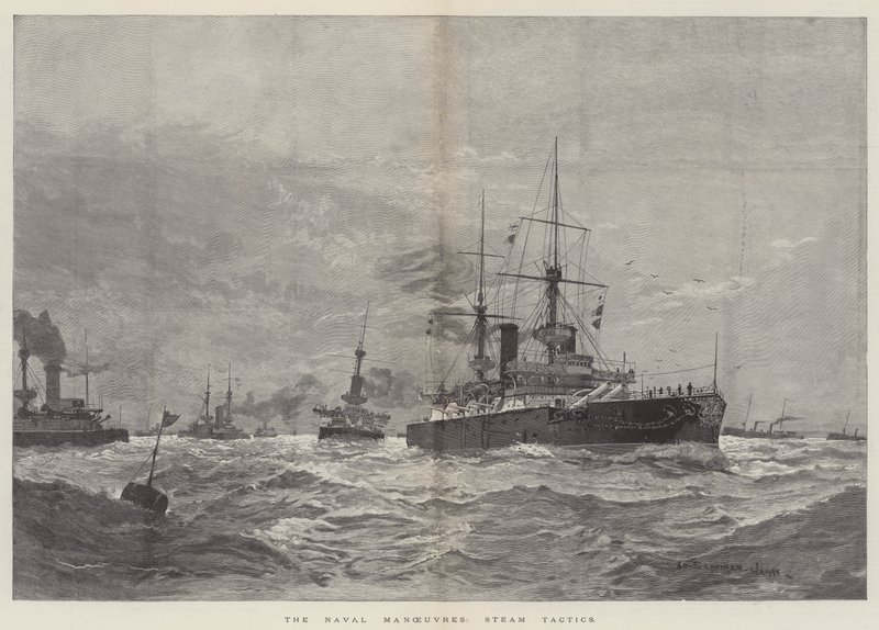 As manobras navais, táticas de vapor de Henry Charles Seppings Wright