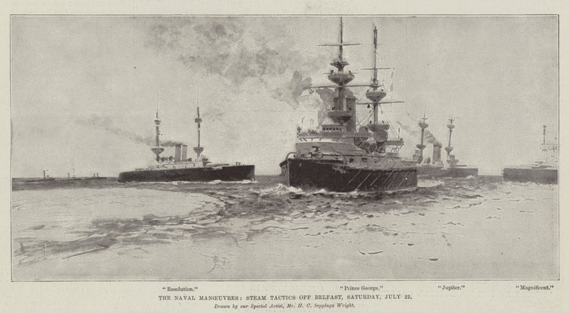 As manobras navais, táticas de vapor em Belfast, sábado, 22 de julho de Henry Charles Seppings Wright