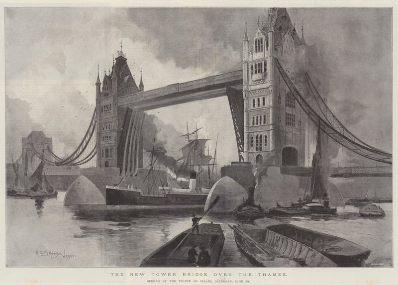 A Nova Ponte da Torre sobre o Tamisa, aberta pelo Príncipe de Gales, sábado, 30 de junho de Henry Charles Seppings Wright