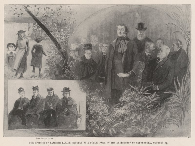 A Abertura do Palácio de Lambeth como Parque Público pelo Arcebispo de Canterbury, 24 de outubro de Henry Charles Seppings Wright