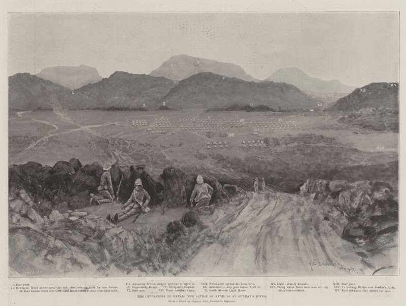 As Operações em Natal, a Ação de 10 de abril no Rio de Domingo de Henry Charles Seppings Wright