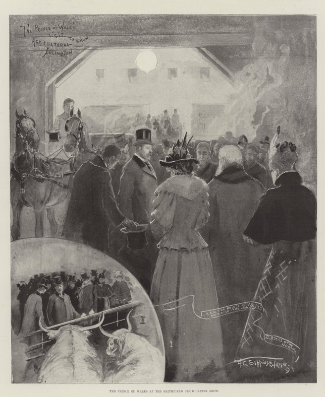 O Príncipe de Gales no Smithfield Club Cattle Show de Henry Charles Seppings Wright