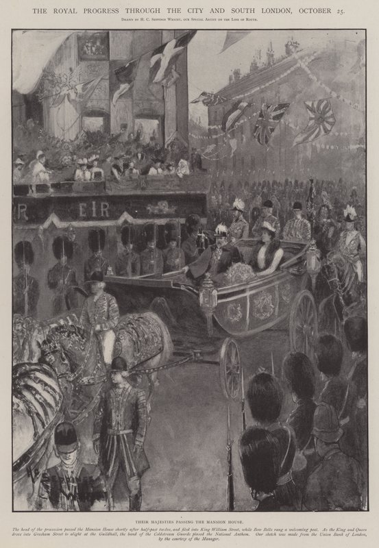 O progresso real através da cidade e do sul de Londres, 25 de outubro de Henry Charles Seppings Wright