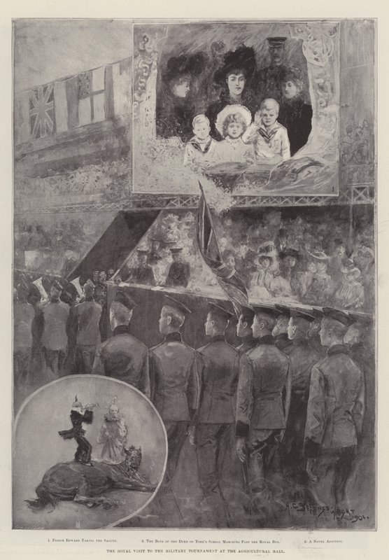 Visita Real ao Torneio Militar no Salão Agrícola de Henry Charles Seppings Wright