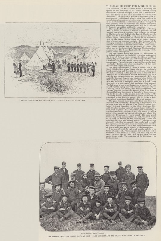 O acampamento à beira-mar para meninos de Londres de Henry Charles Seppings Wright