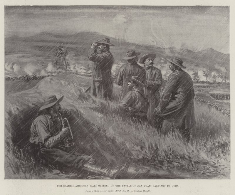 A Guerra Hispano-Americana, Abertura da Batalha de San Juan, Santiago de Cuba de Henry Charles Seppings Wright