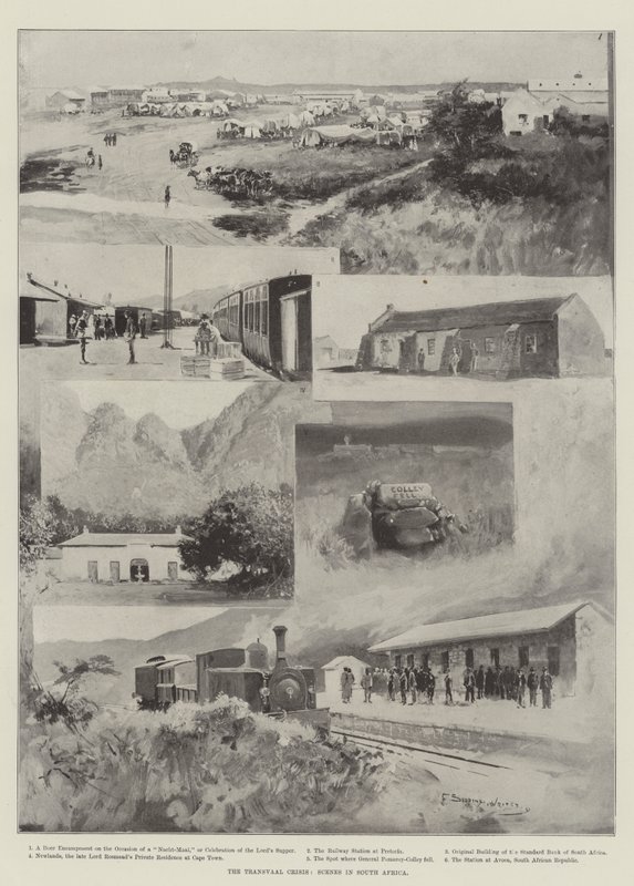 A Crise do Transvaal, Cenas na África do Sul de Henry Charles Seppings Wright