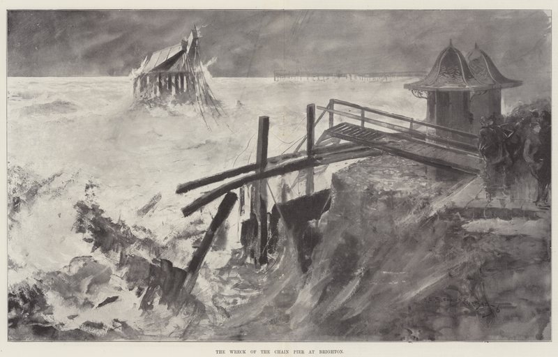 O naufrágio do Cadeia de Cadeia em Brighton de Henry Charles Seppings Wright