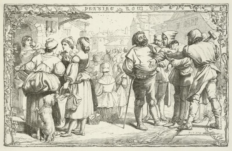 Ilustração para o progresso do peregrino por John Bunyan de Henry Courtney Selous
