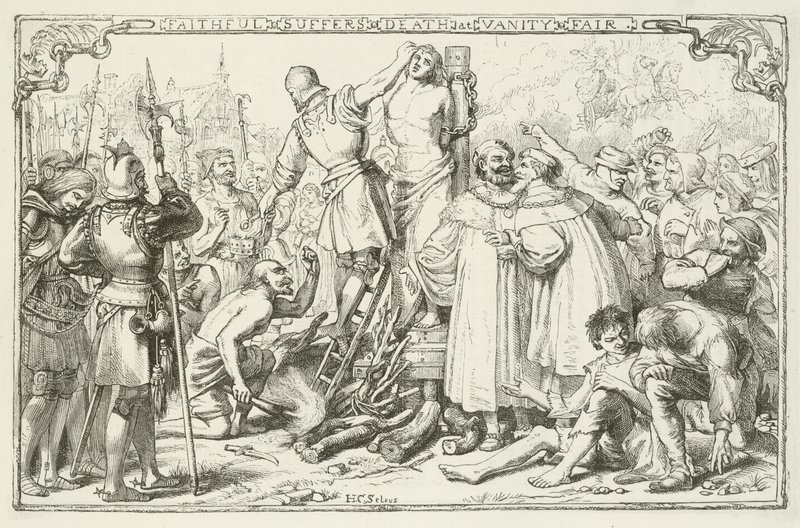 Ilustração para o progresso do peregrino por John Bunyan de Henry Courtney Selous