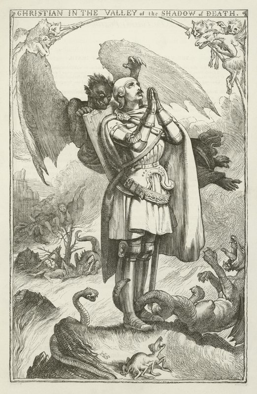 Ilustração para o progresso do peregrino por John Bunyan de Henry Courtney Selous
