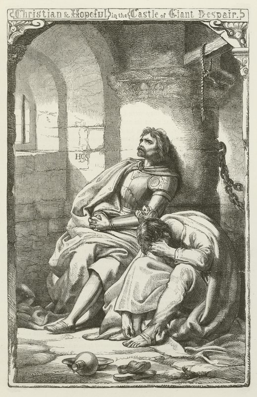 Ilustração para o progresso do peregrino por John Bunyan de Henry Courtney Selous