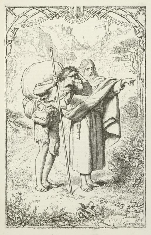Ilustração para o progresso do peregrino por John Bunyan de Henry Courtney Selous