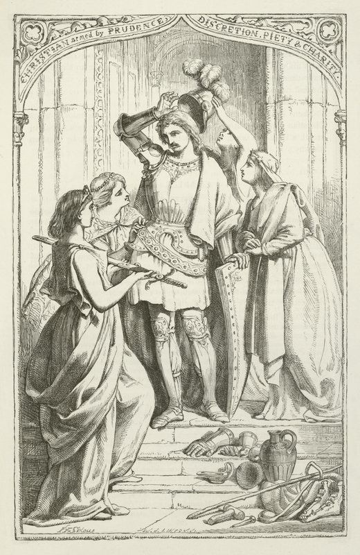 Ilustração para o progresso do peregrino por John Bunyan de Henry Courtney Selous