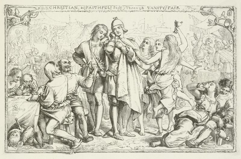 Ilustração para o progresso do peregrino por John Bunyan de Henry Courtney Selous