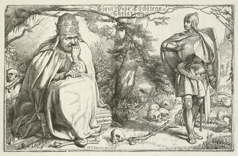 Ilustração para o progresso do peregrino por John Bunyan de Henry Courtney Selous