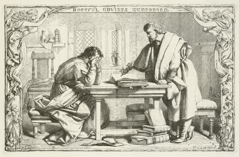 Ilustração para o progresso do peregrino por John Bunyan de Henry Courtney Selous