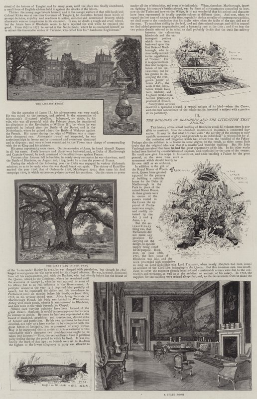 Palácio de Blenheim Ilustrado de Henry Edward Tidmarsh