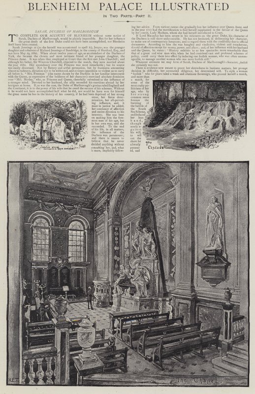 Palácio de Blenheim Ilustrado de Henry Edward Tidmarsh