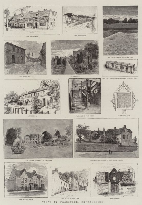 Vistas em Woodstock, Oxfordshire de Henry Edward Tidmarsh
