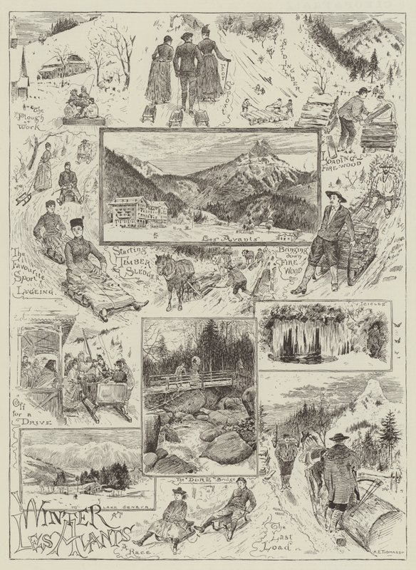 Inverno em Les Avants de Henry Edward Tidmarsh