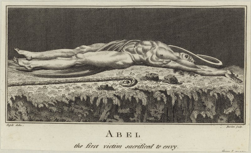 Abel, a primeira vítima sacrificada à inveja de Johann Heinrich Füssli
