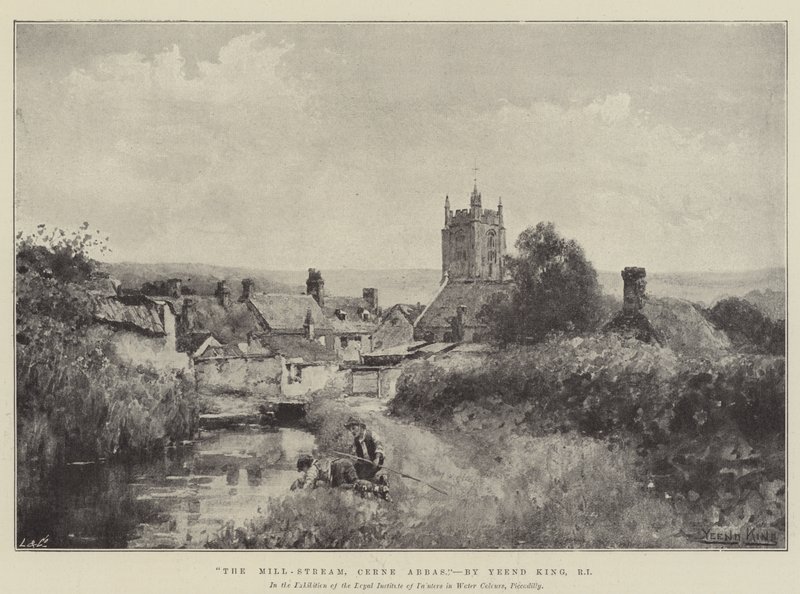 O córrego do moinho, Cerne Abbas de Henry John Yeend King