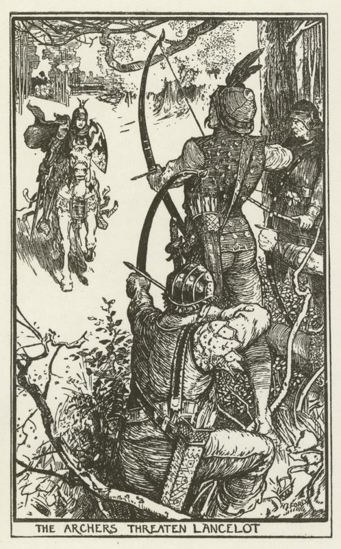 Os arqueiros ameaçam Lancelot de Henry Justice Ford