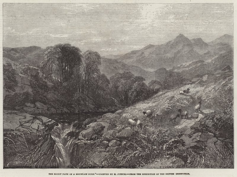 O caminho rochoso de uma queimada de montanha de Henry Jutsum