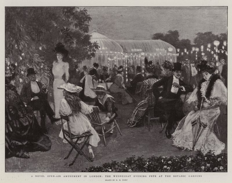 Uma nova diversão ao ar livre em Londres, a noite de quarta-feira no Jardim Botânico de Henry Marriott Paget