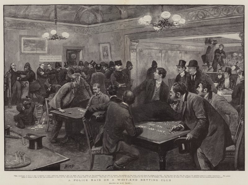 Um ataque policial em um clube de apostas do West End de Henry Marriott Paget