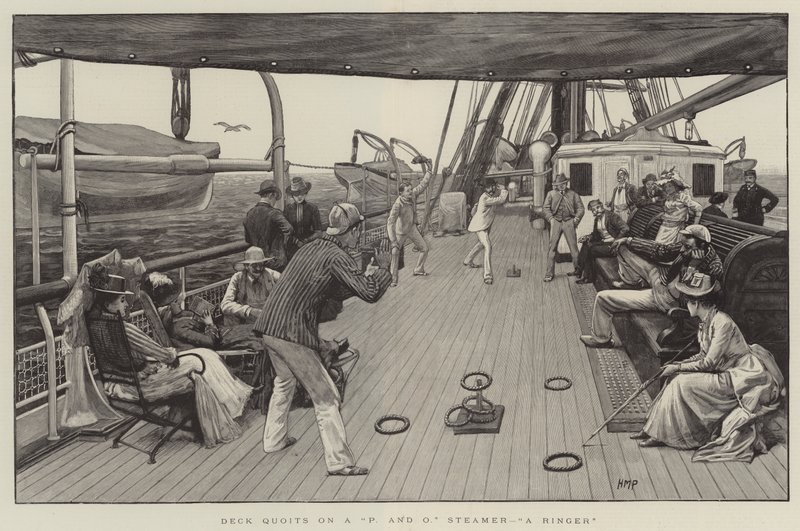 Convés de um P e O Steamer, um toque de Henry Marriott Paget