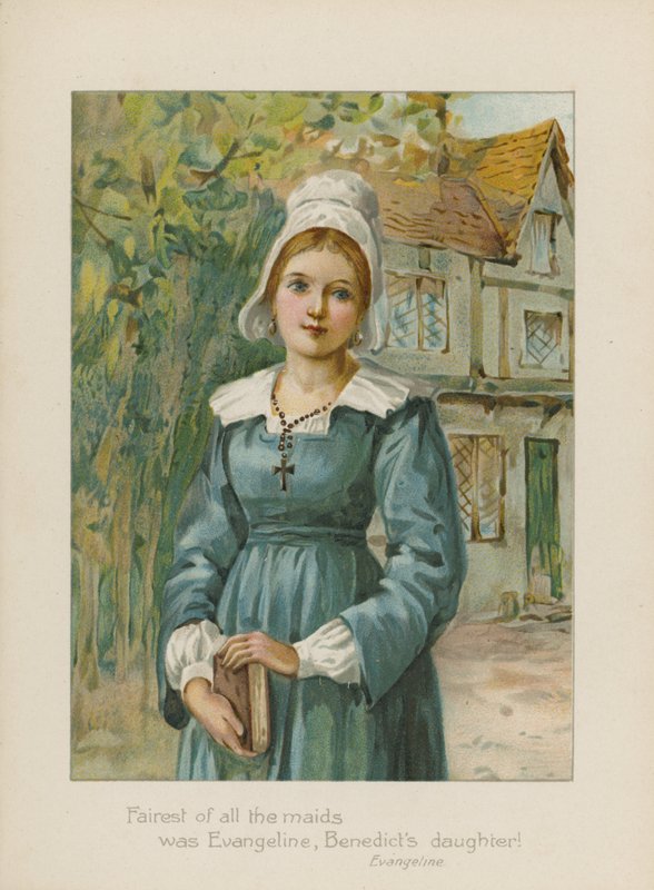 A mais bela de todas as empregadas era Evangeline, a filha de Benedict (cromolitro) de Henry Marriott Paget