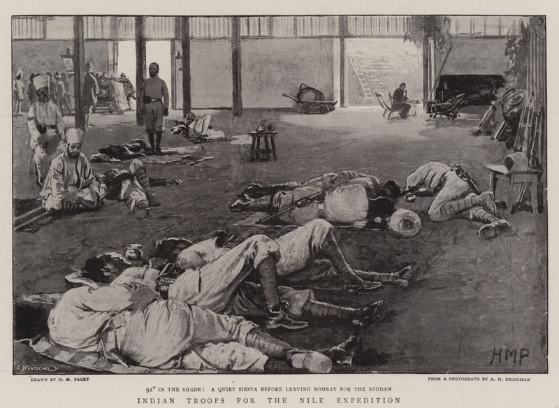 Tropas indianas para a expedição do Nilo de Henry Marriott Paget