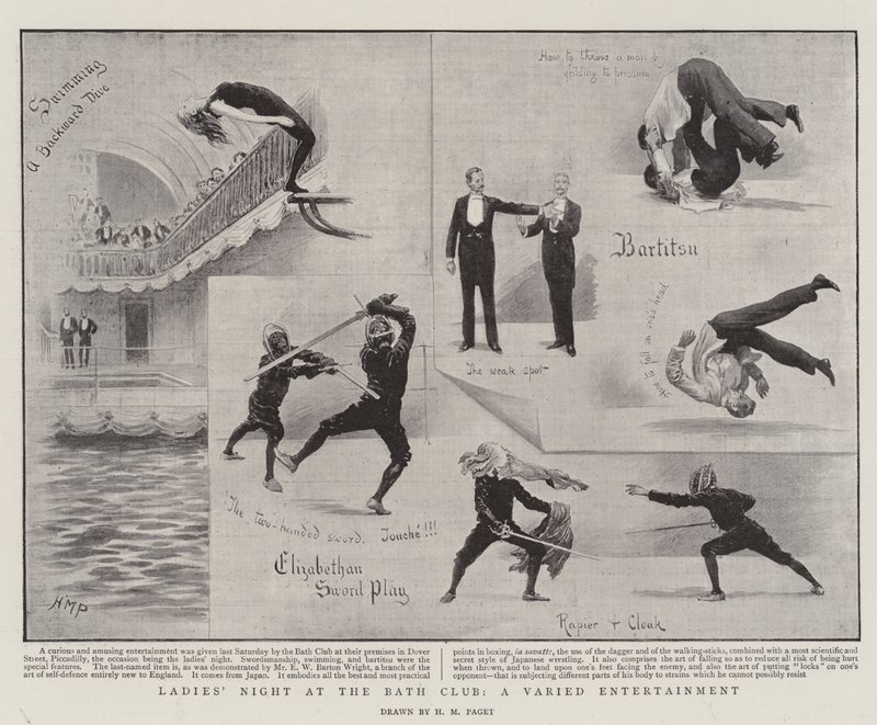 Noite das Senhoras no Bath Club, um entretenimento variado de Henry Marriott Paget