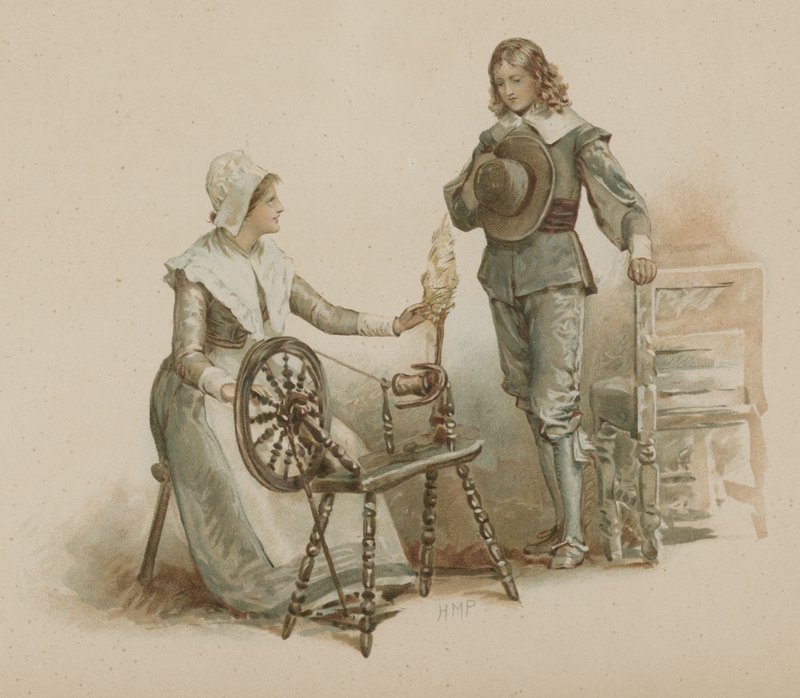 Miles Standish (cromolitro) de Henry Marriott Paget