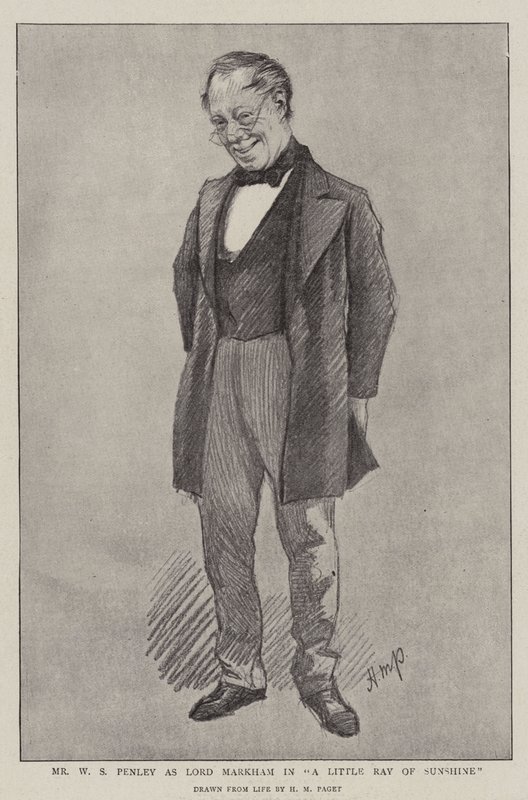 Sr. WS Penley como Lord Markham em um pequeno raio de sol de Henry Marriott Paget